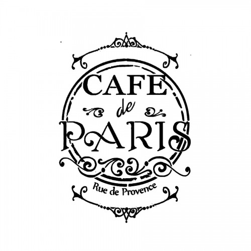 Шаблонg Cm.21X29,7 Cafe De Paris