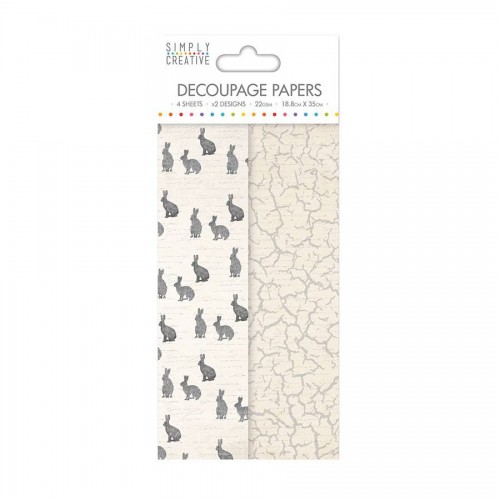 Simply Creative Decoupage Paper  Hares
