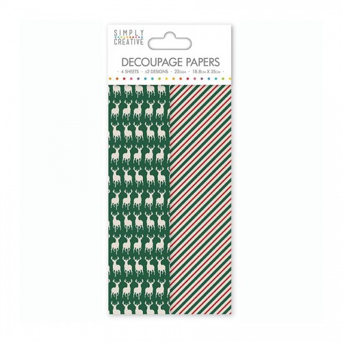 Simply Creative Decoupage Paper  Green Stag