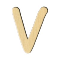 Заготовка Дер. 244 "Буква V (Анг.)" 5,4Х7 См