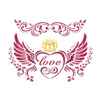 Шаблон 20х15см -Love with wings