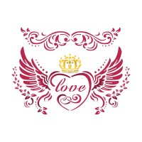 Шаблон 20х15см -Love with wings