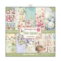 Набор бумаги 30х30см, Stamperia "Flower Alphabet"