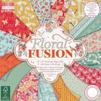 Набор бумаги для скрапбукинга,20х20см,Floral Fusio