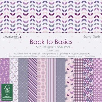 Dovecraft Back to Basics Berry Blush FSC  6x6 Pape