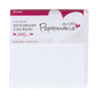 3 X 3" Cards/Envelopes Scalloped (20Pk, 300Gsm) -