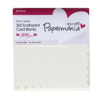 3 X 3" Cards/Envelopes Scalloped (20Pk, 300Gsm) -