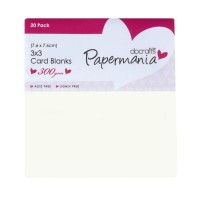 3 X 3" Cards/Envelopes (20Pk, 300Gsm) - Cream