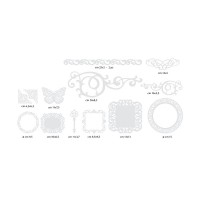 12 Paper Decorations - White Paper