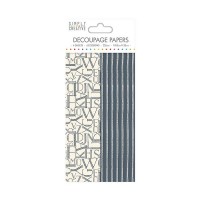 Simply Creative Decoupage Paper  Black Letters
