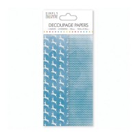 Simply Creative Decoupage Paper  Blue Stags
