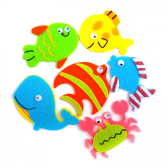 3D Felt Stickers - 6 Pcs