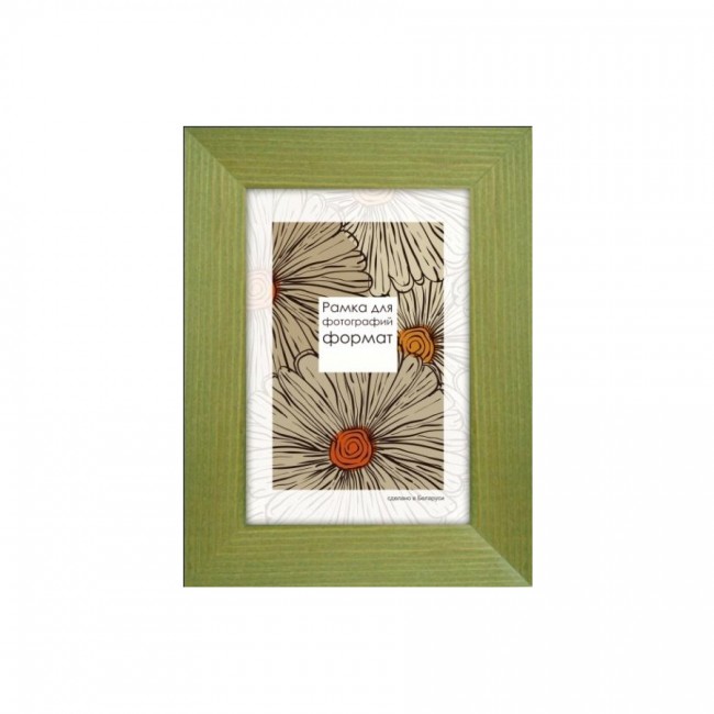 Wooden frame with glass 10х15 Д30БКЛ/1711 (green)