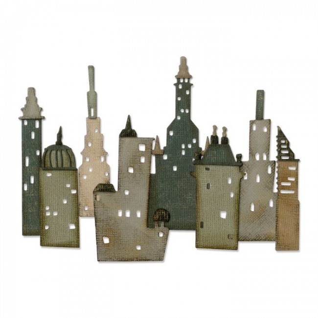 -50% Thinlits Die Set 18PK Cityscape Metropolis by Tim Holtz