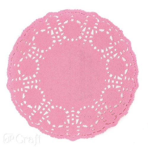 PAPER DOILIES 11 CM, 5 PCS PINK