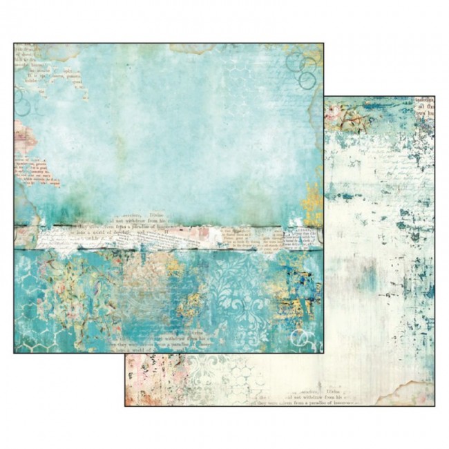 Double Face Paper Wonderland turquoise texture