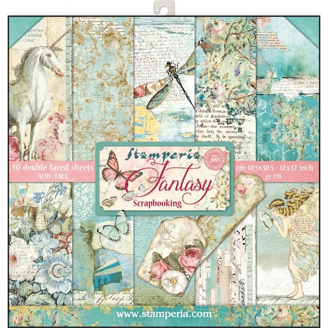 Block 10 sheets 30.5x30.5 (12"x12") Double Face Wonderland