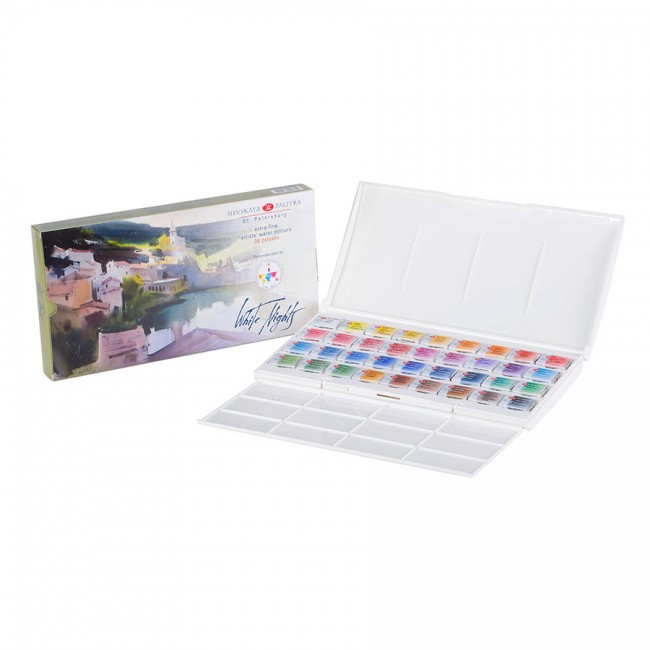 Water colour "White Nights" 36 Pan IWS Set,Plastic box