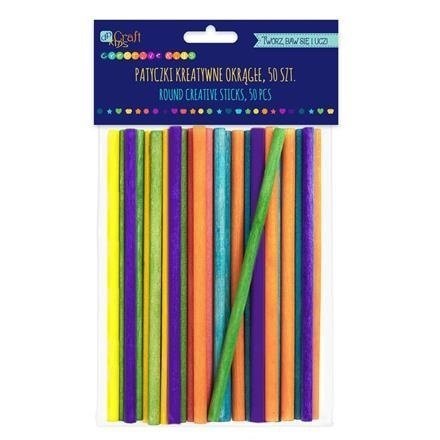 ROUND CREATIVE STICKS - COLOUR, 50 PCS