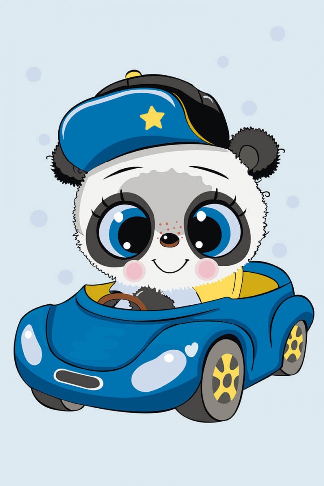 Painting by numbers:: "Little Panda"