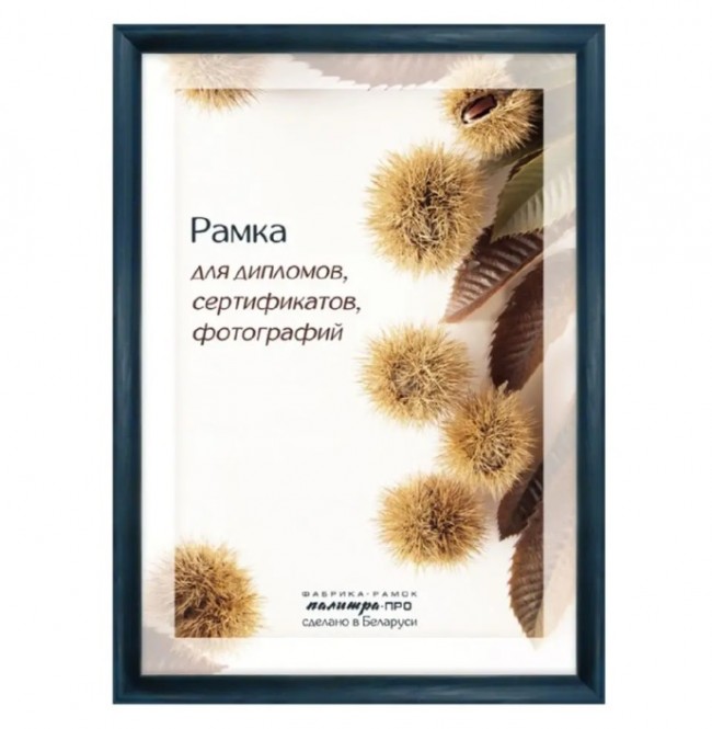 Wooden frame with glass 21х30  D14KLO/1236 (dark blue)