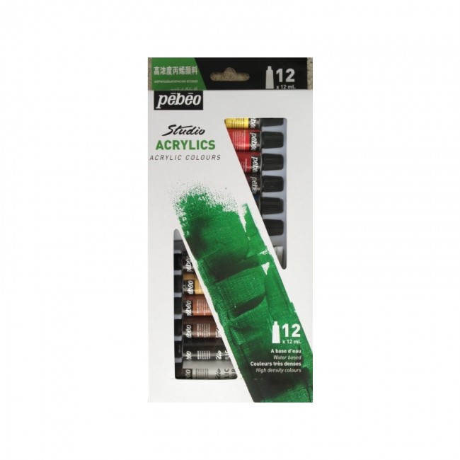 STUDIO ACRYLIC  SET 12T12ML
