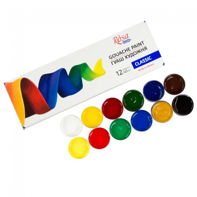 Gouache paint set Classic 12*40ml ROSA Studio