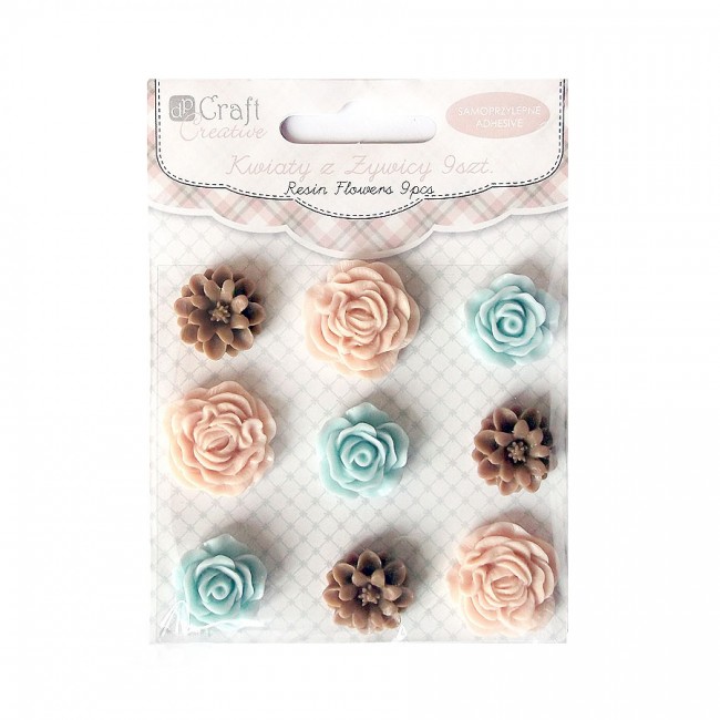 Resin Flowers  9Pcs  Dalprint