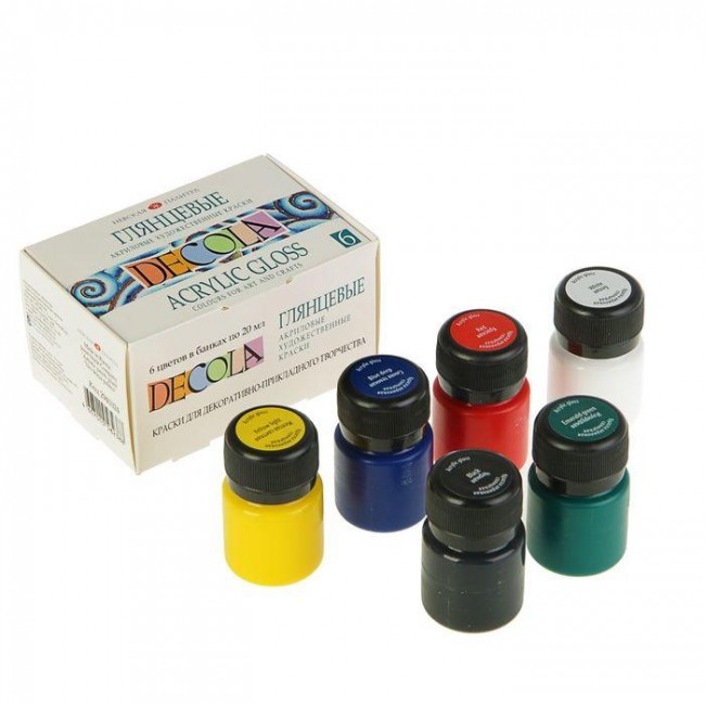 Decola Acrylic set,glossy 6x20ml