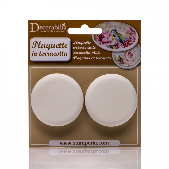 Plaquette Round Medium Diam Cm 5,3 - 2 Pcs