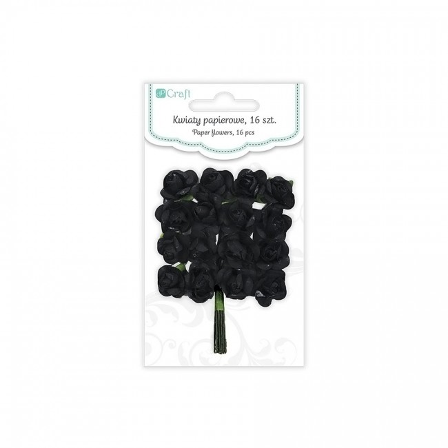 Paper Flowers 2Cm.  16Pcs  Dalprint  Roses -Ancien