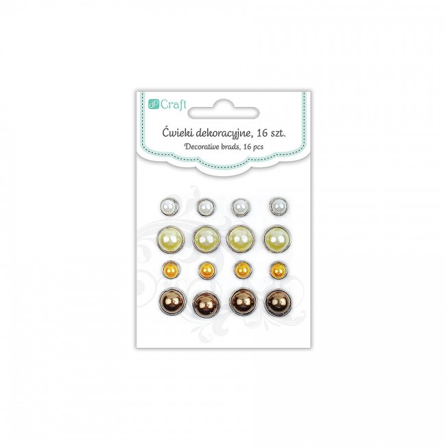 Design Brads   16 Pcs  - Gold