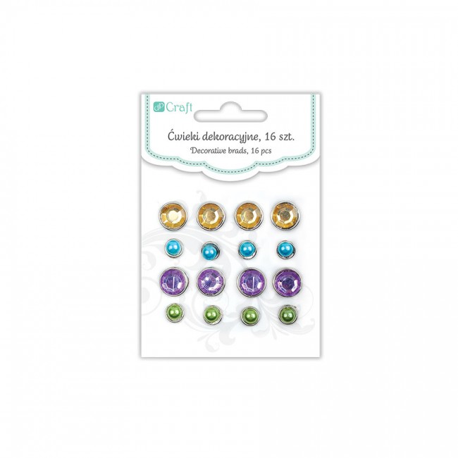 Design Brads 16 Pcs - Liliac Garden