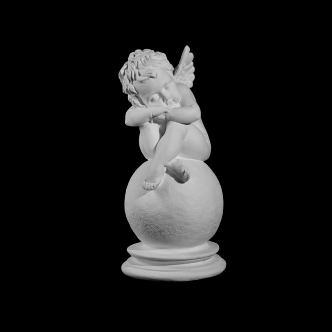 Plaster Cast An Angel Sleeping On The Sphere