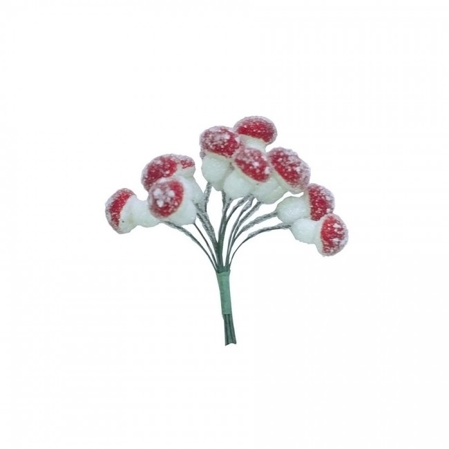 Mushroomwith Beads In The Bundle, 12 Pcs