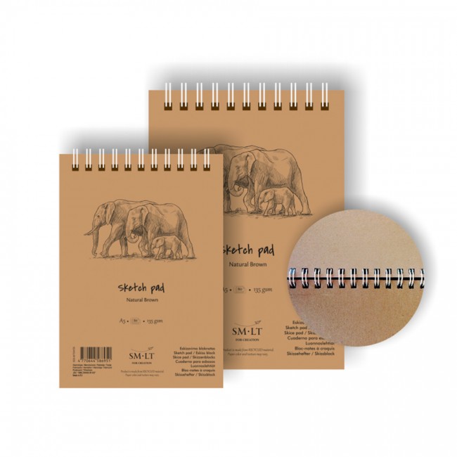 Sketch Pads Authentic (Brown)A5, 135 Gsm, 80 Sheet