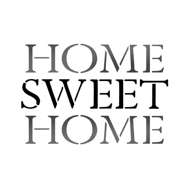 Stencil G Cm. 21X29,7 "Home Sweet Home"