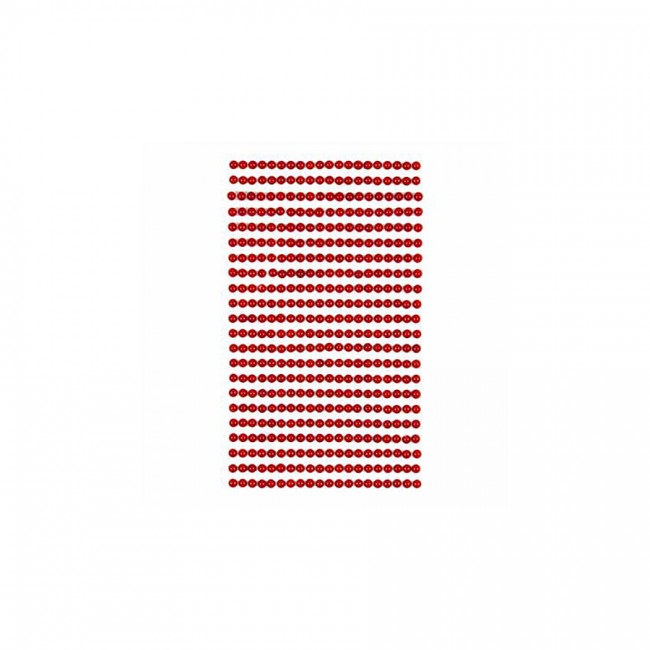 Adhesive Pearls 4 Mm, 440 Pcs Red