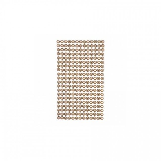 Adhesive Pearls 6 Mm, 260 Pcs Beige