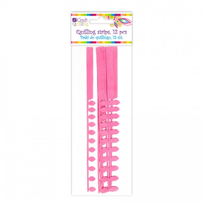 Daisy&Fringe Petal Quilling Strips - Pink, 12 Pcs
