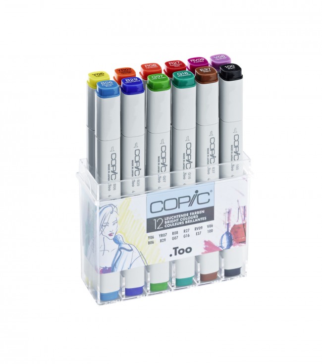 COPIC Marker 12pcs Set Bright