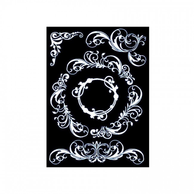 Thick Stencil Cm. 20X25/0.5 Mm Elegant Frame With