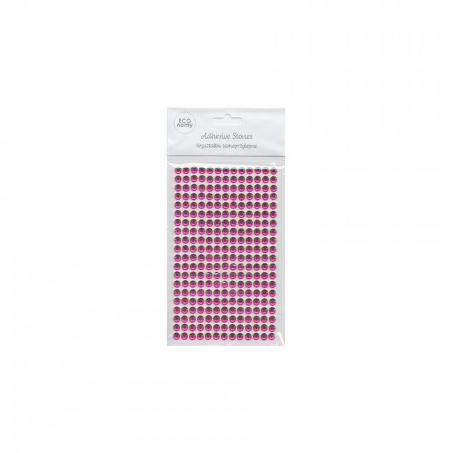 Adhesive Stones 6Mm, 260 Pcs. Fuchsia
