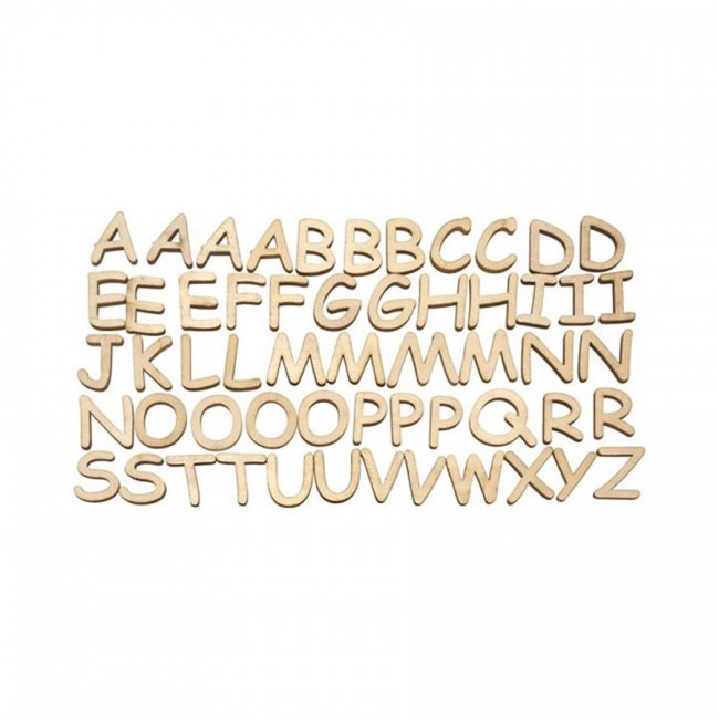 Wooden Alphabet 56 Letters