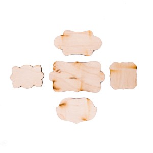 Wooden pc. for art 404 "Set of tags № 3" 4-8 cm (5 pc.)