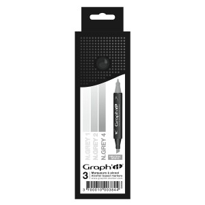 GRAPH'IT Marker, Set of 3 - Neutral Greys