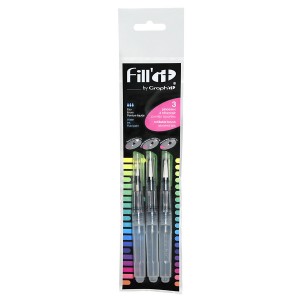 Fill'it - Empty brush with a reservoir - Set of 3 assorted nib