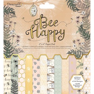 Dovecraft Bee Happy 8x8 Paper Pad FSC