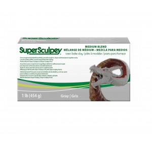 Super Sculpey Medium Blend -- Gray, 1 lb. (454 g)