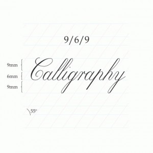 Copperplate Calligraphy 9/6/9mm  – A4 Paper Pad (Portrait)